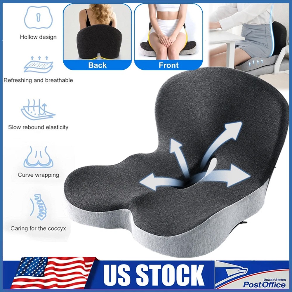 Trucker Seat Cushion for Long Sitting Memory Foam Seat Chair Cushion Office Car