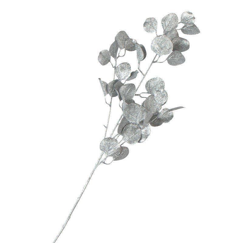 Silver Glitter Eucalyptus Spray