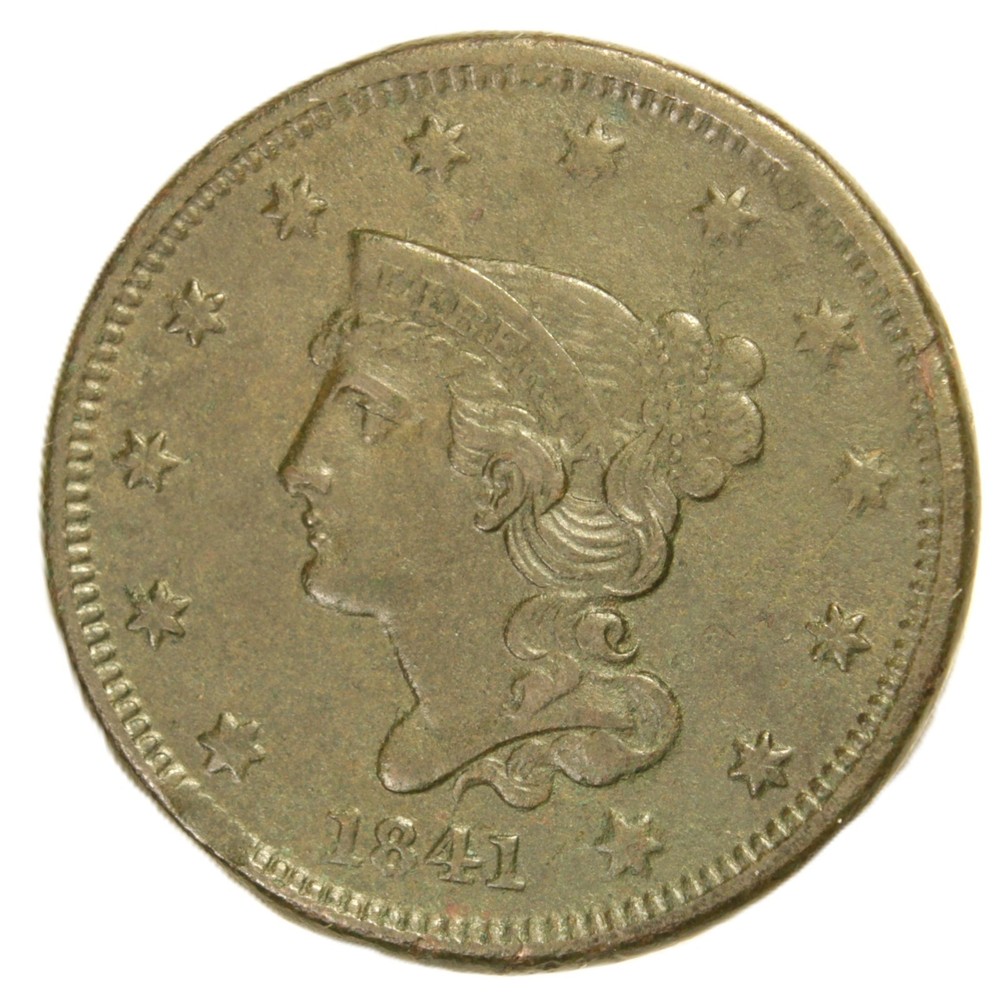 1841 Large Cent- Choice EF- SMH 1719