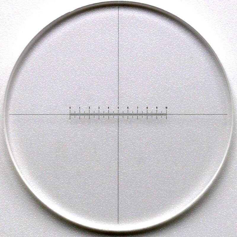 1PC 935 0.1mm Universal Micrometer Circle Cross-line Optical Microscope Reticles