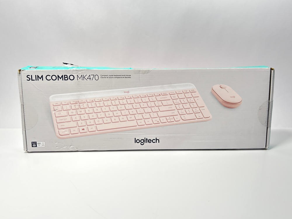 Logitech MK470 - Slim Wireless Keyboard Mouse Combo Compact Design Rose
