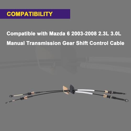 Manual Transmission Gear Shift Cable Compatible with Mazda 6 2003 2004 2005