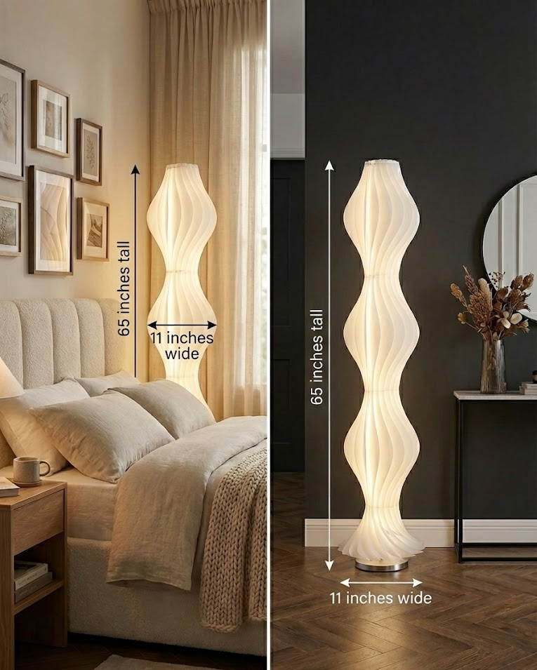 Remote Control Floor Lamp 65" - Adjustable Brightness & Mood Lighting - Elegant