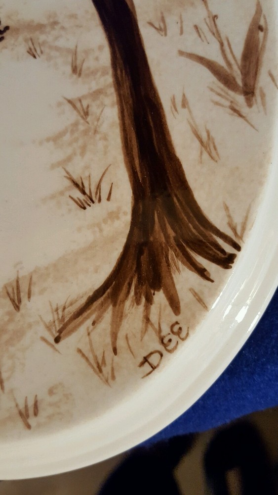 DEE FAUST signed ceramic trivet