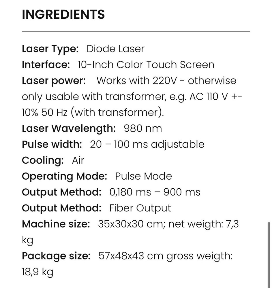 Philaser for Spider Veins