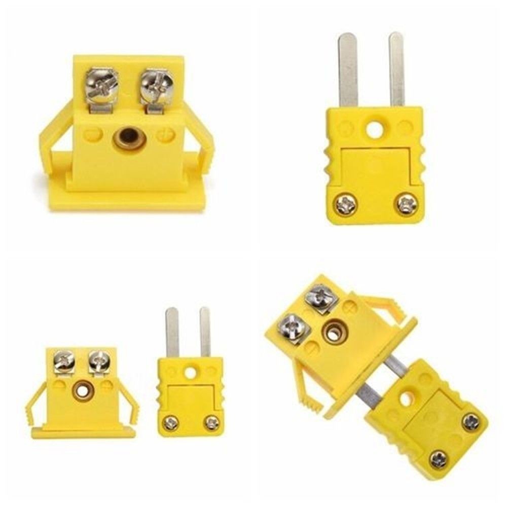1 Set K-Type Thermocouple Miniature Socket & Panel Mount Alloy/Plug Connector