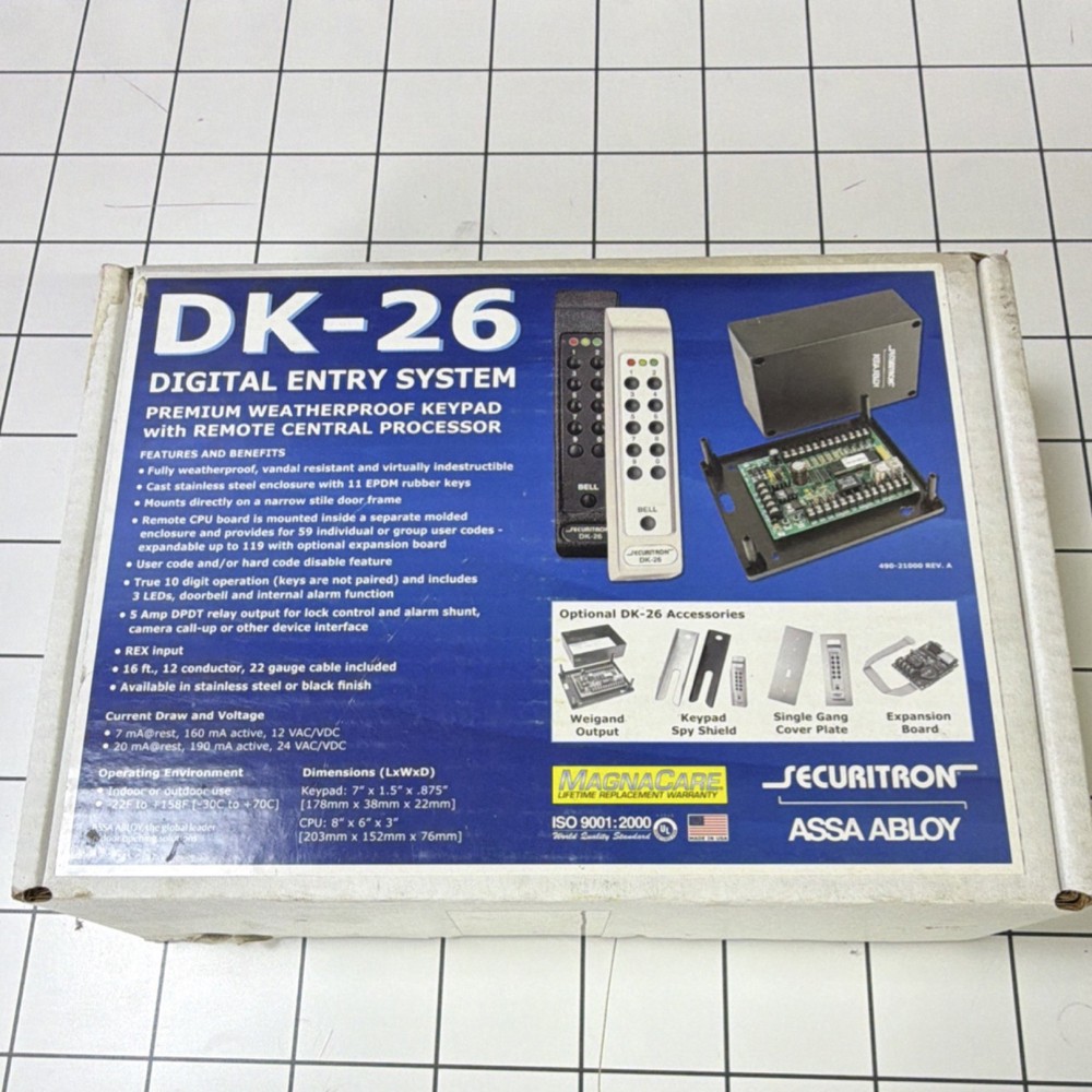 Securitron DK-26SS Weatherproof Digital Entry System Remote Central Processor