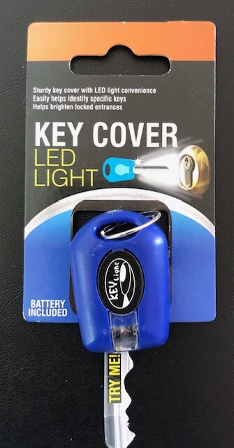Key Cover LED Bright Light Keychain Torch Flashlight Keyring Case Cap New !