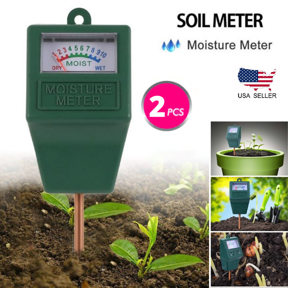 [2 PCS Soil Moisture Meter] Hygrometer Moisture Sensor Meter for Plants
