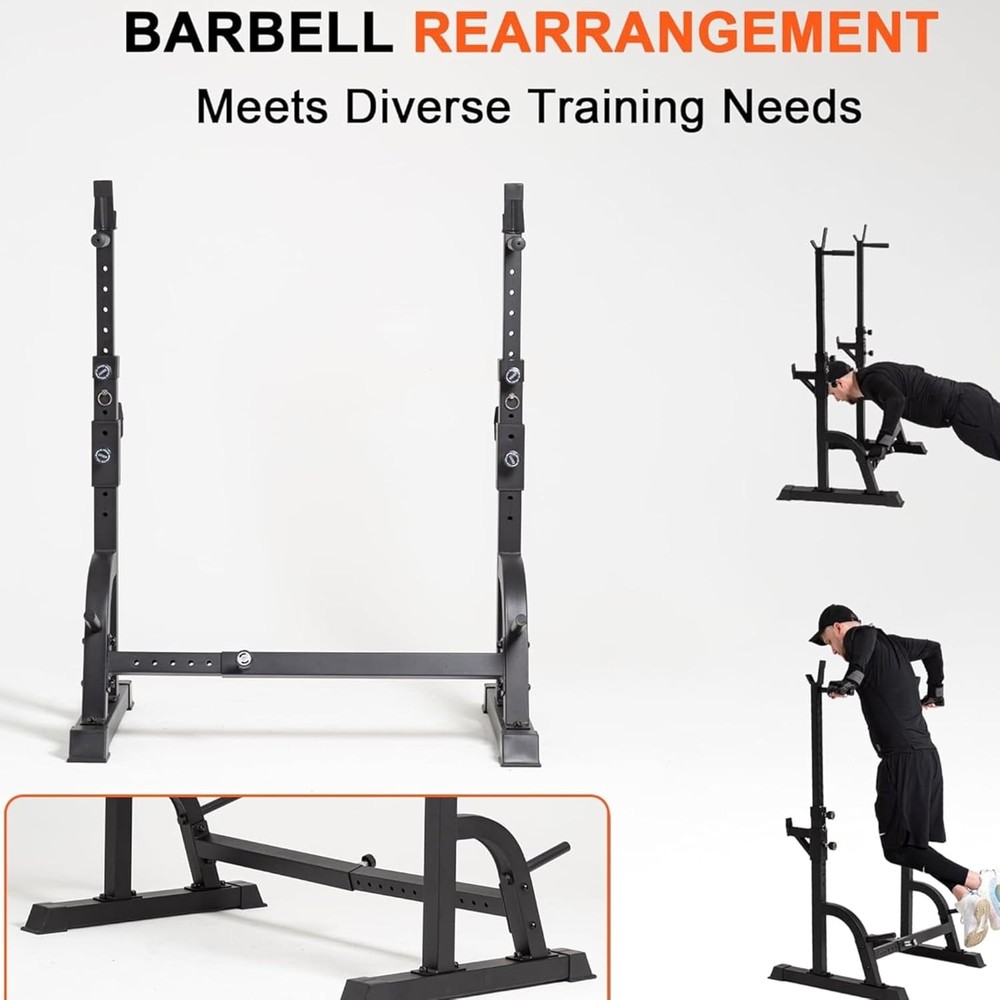 49IN Rack For Bench Press Stand ,Barbell Rack Stand Adjustable Multi-Functional