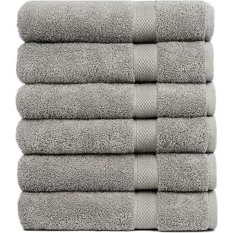 Cotton Bath Towel Set - 6 Pack
