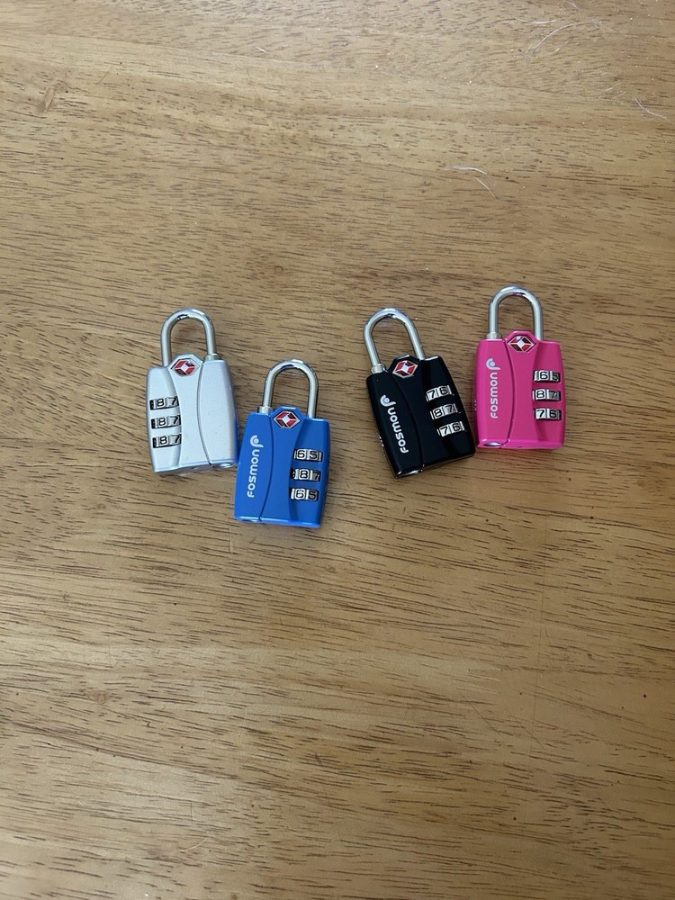 4 Pack TSA Approved Fosmon Travel Locks