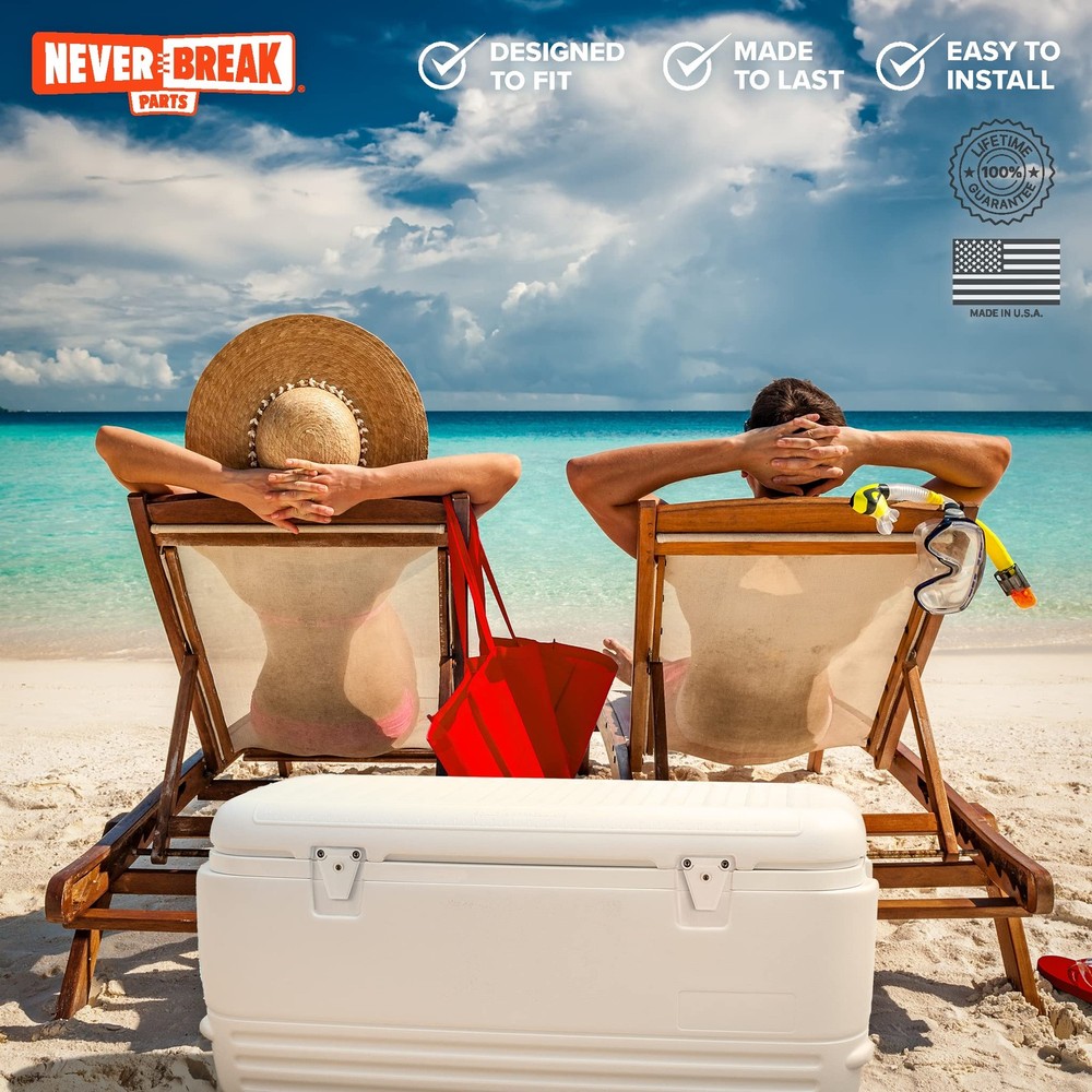 NeverBreak Parts - Igloo Cooler Replacement - Large White Kit (3