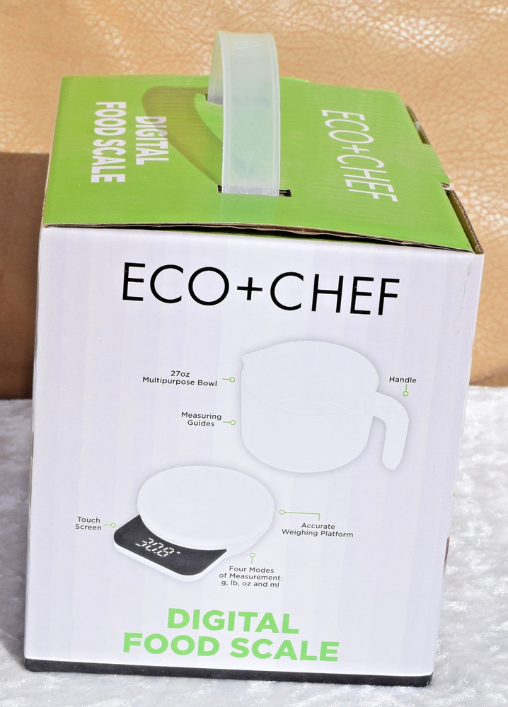 Eco +Chef Kitchen Digital Food Scale + 27 oz Bowl