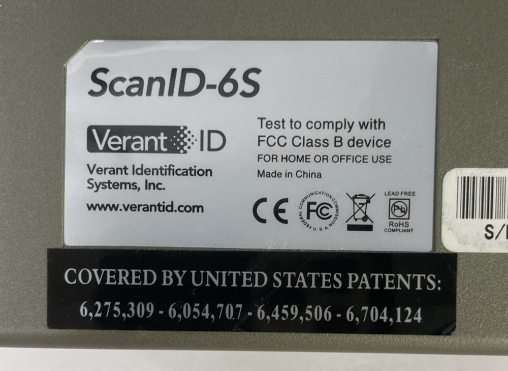 Verant ScanID-6S /USB 2.0 Powered/600dpi/10ppm
