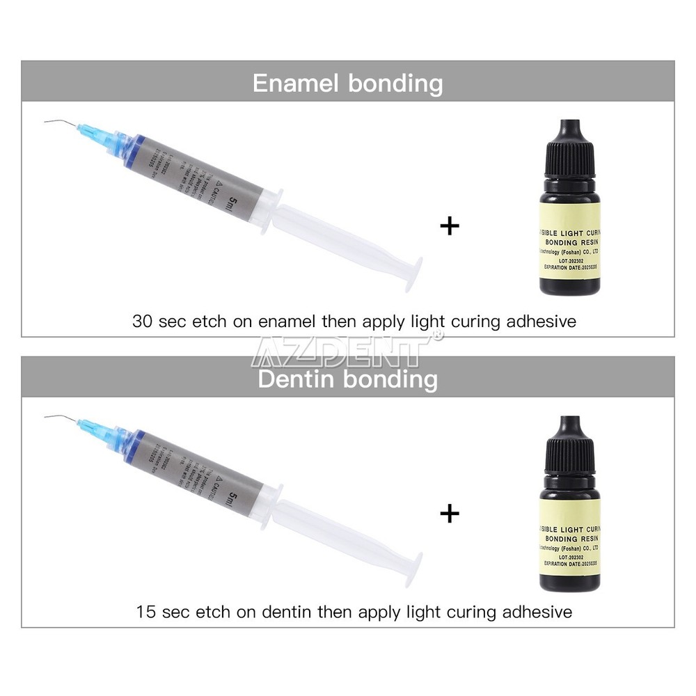 Dental 5ml Adhesive Light Cure Dentin Enamel One Step Bonding Composite