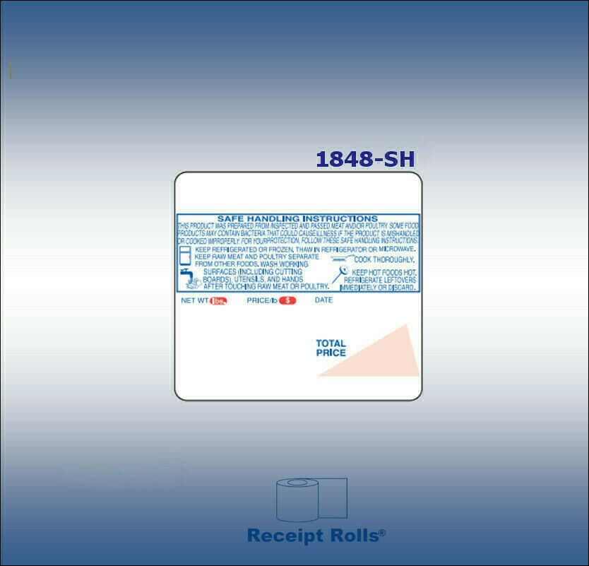 Scale Labels for Globe GSP30A, E12 UPC Safe Handling Price Computing 12 rolls