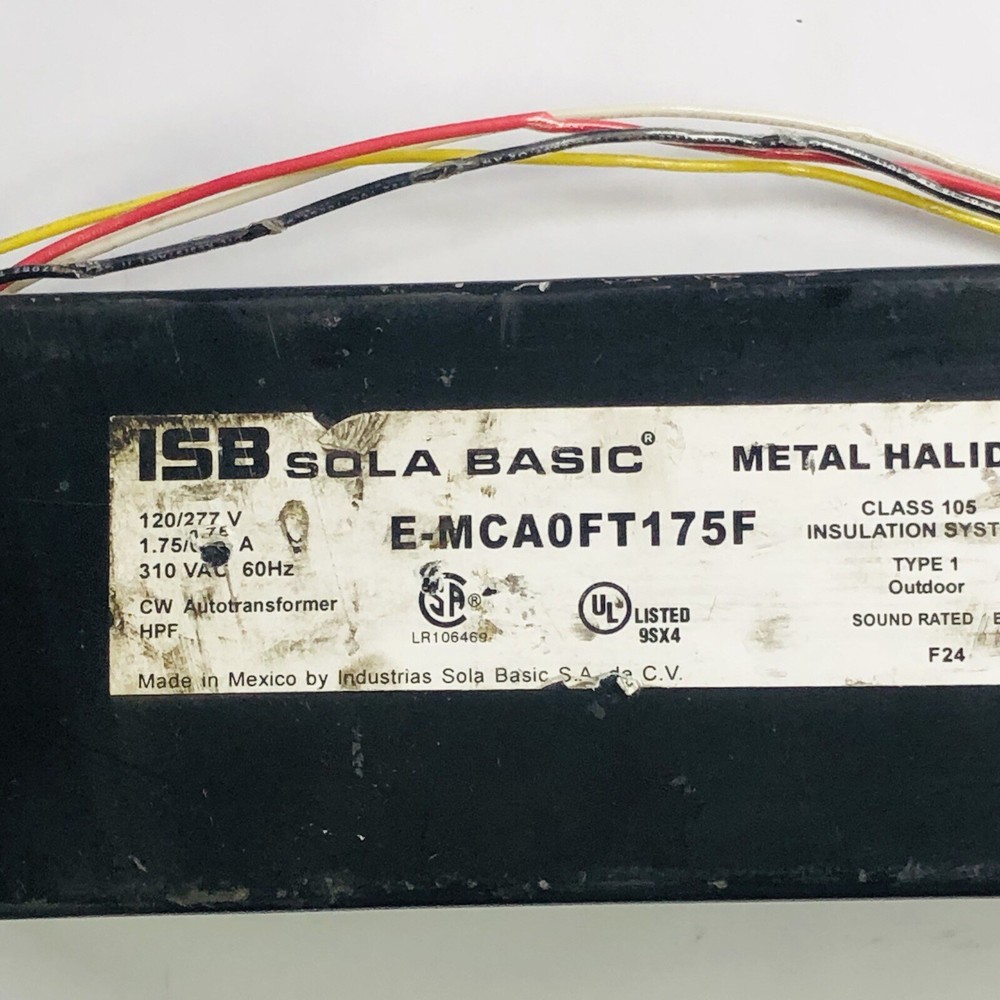 ISA SOLA BASIC METAL HALIDE BALLAST E-MCA0FT175F