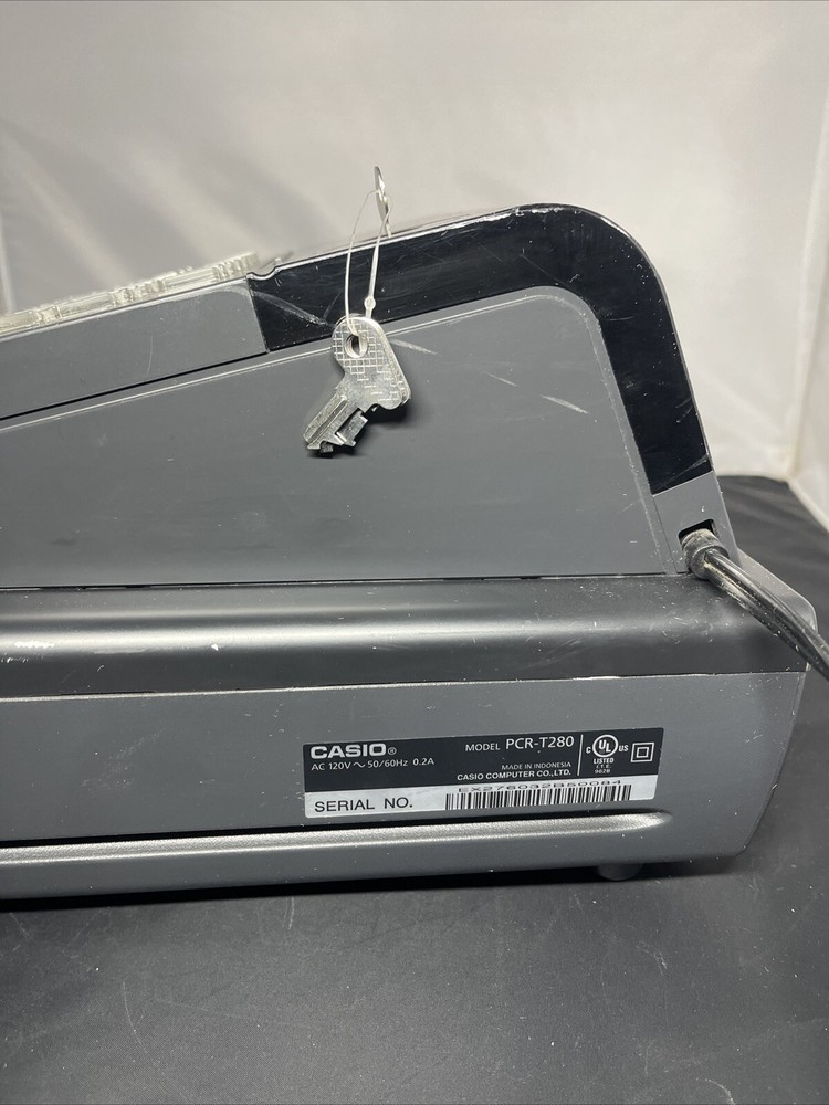 Casio PCR-T280 Electronic Cash Register Working (Missing Part Read)