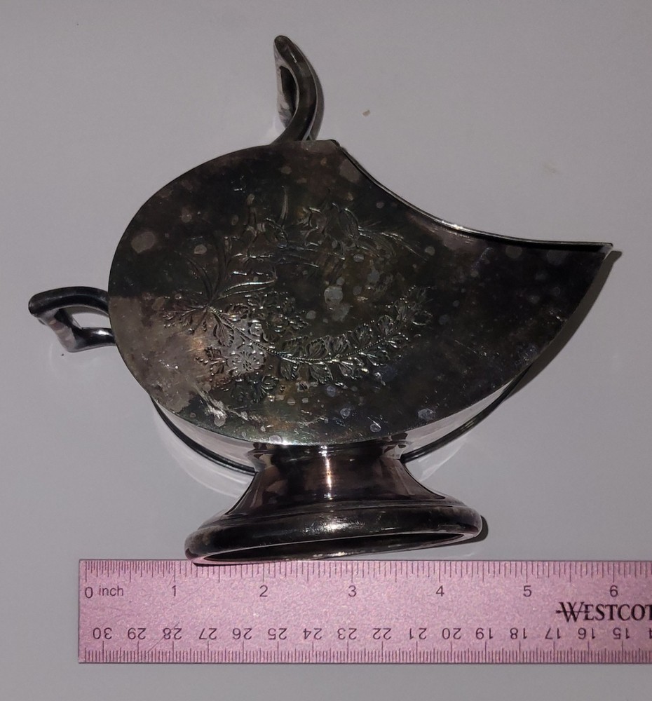 Vintage Tarnished Silver Small Sugar Server
