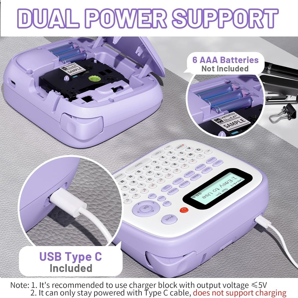 Smart & Compact Label Maker with Waterproof Tape - Perfect Classroom Tool