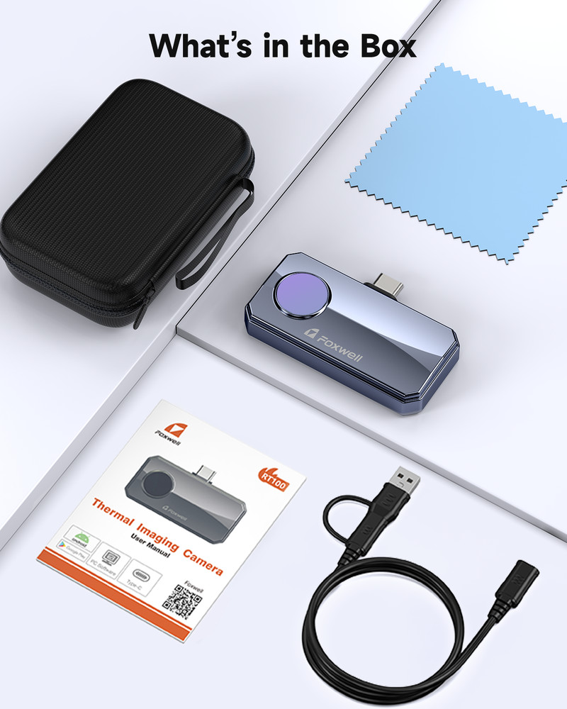 FOXWELL Camera Thermal Imaging Infrared Camera RT100 For Android Type-C 256x192