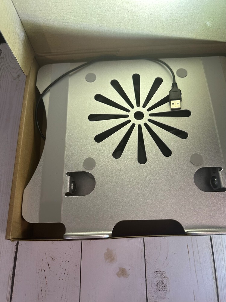 Adjustable Laptop Stand with Cooling Fan, Aluminium Alloy Multi-Angle Computer H
