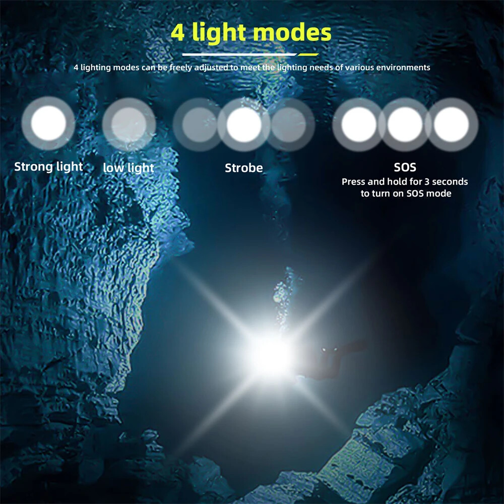 LED Diving Headlamp Scuba Dive Head Flashlight Underwater Diving Headlight