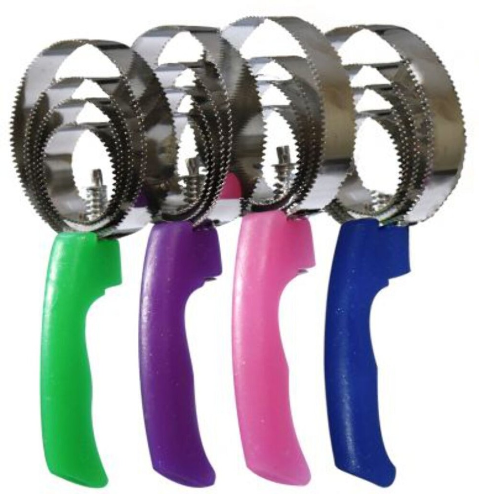 Metal Spring Curry Comb With Glitter Handle