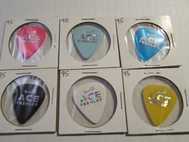 ACE FREHLEY Kiss 1995 Bad Boys Tour Signature GUITAR PICK Lot of 6 Different