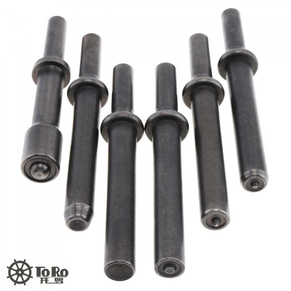 6pcs/set Hard 45# Steel Solid Air Rivet Impact Head Support Pneumatic Tool ?