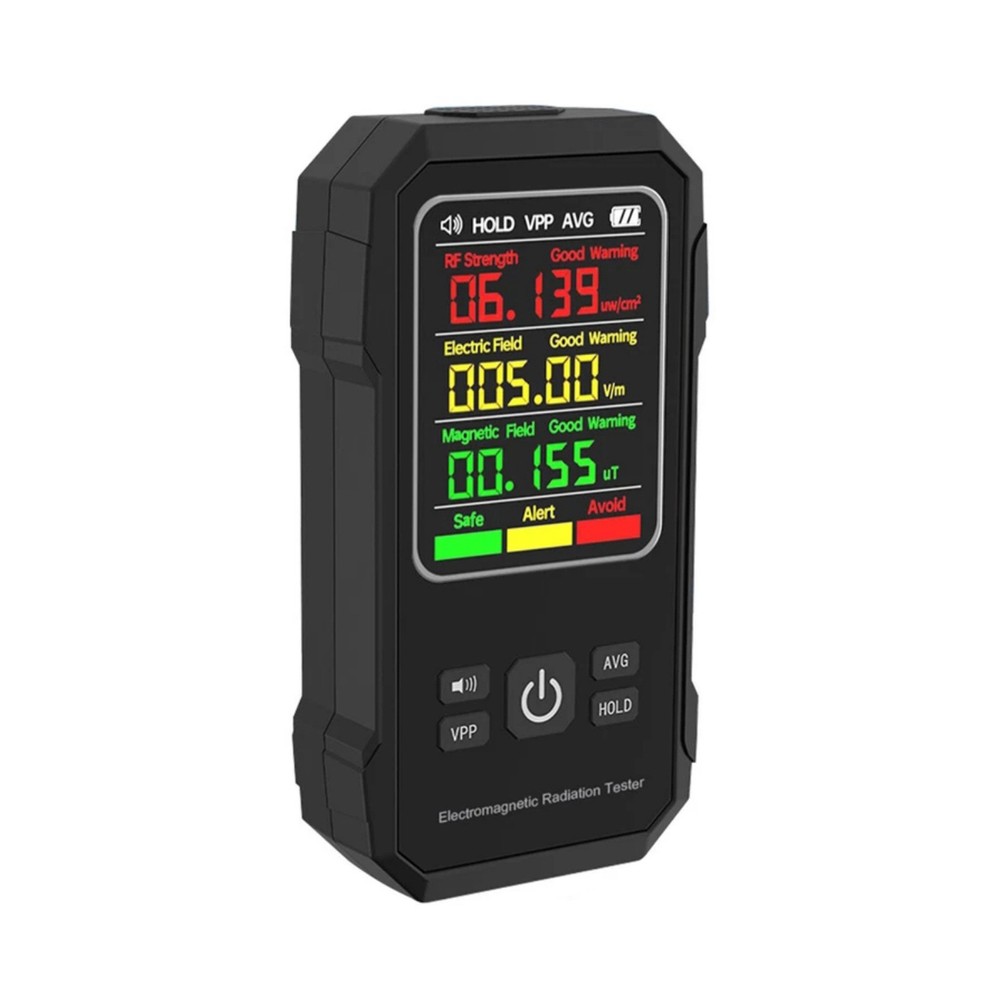 EMF Radiation Detector Meter with LCD Display for RF and Electric Field Testing