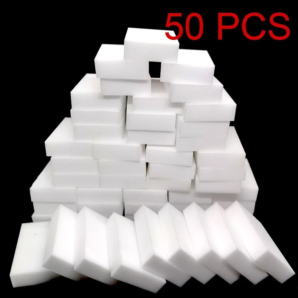 100 PCS Sponge Eraser BULK PACK Melamine Cleaning Foam 3/4" Thick Kitchen Bath