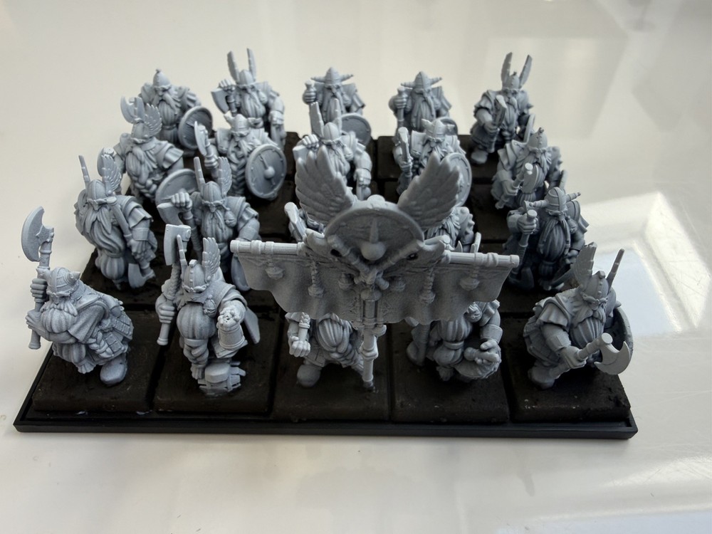 20x Dwarf Longbeards – Highlands – Old World –Magnetised + Tray