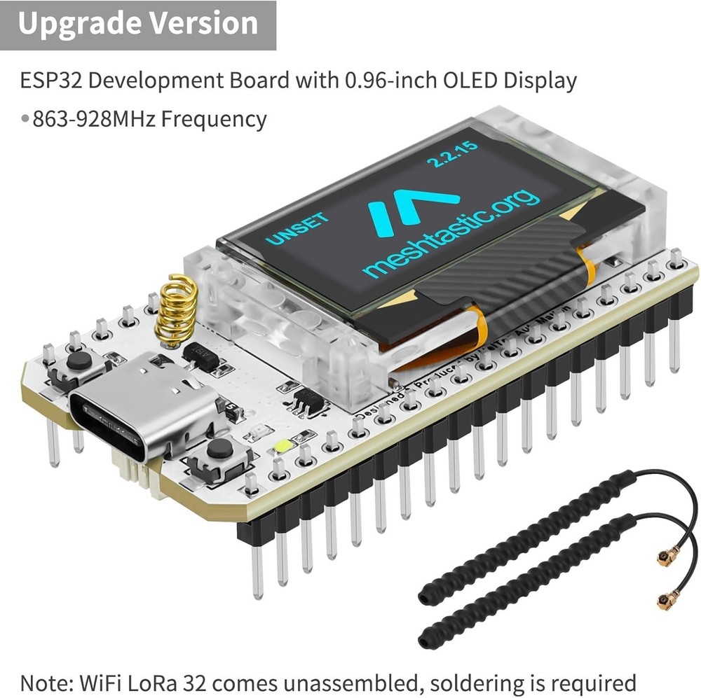 Integrated WiFi Bluetooth LoRa V3 Development Board with OLED & Type-C Power