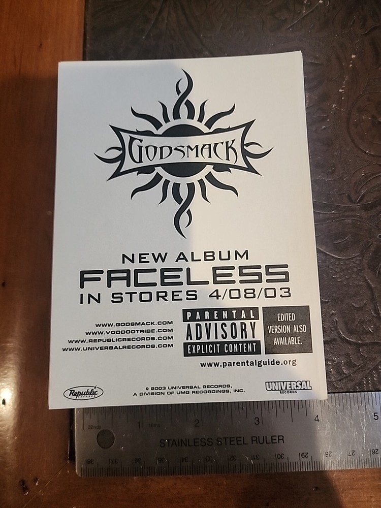 Gobsmacke Faceless Album Release promo STICKER