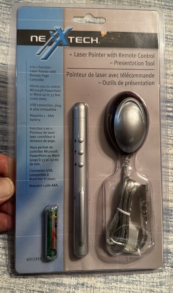 Laser Pointer Remote Control Tool Nexxtech Business Office Presentaion New