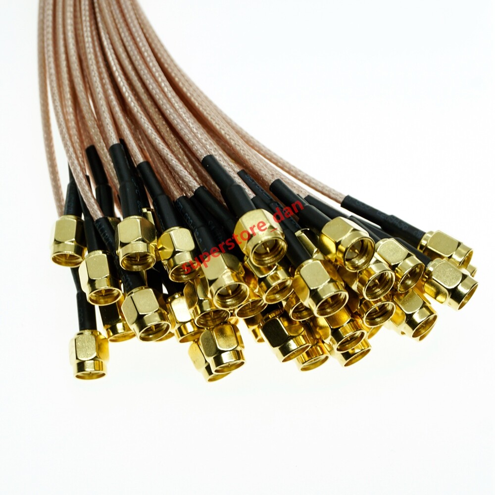 5-100Pcs  RG316 SMA male to SMA male Lot RF Pigtail Coax Jumper Coaxial Cable