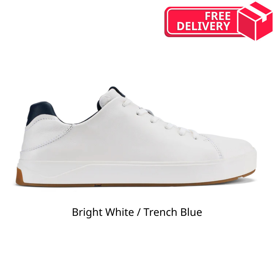 Olukai Lae‘ahi Lī ‘Ili Men’s Waterproof Leather Sneakers Brand New, Auth