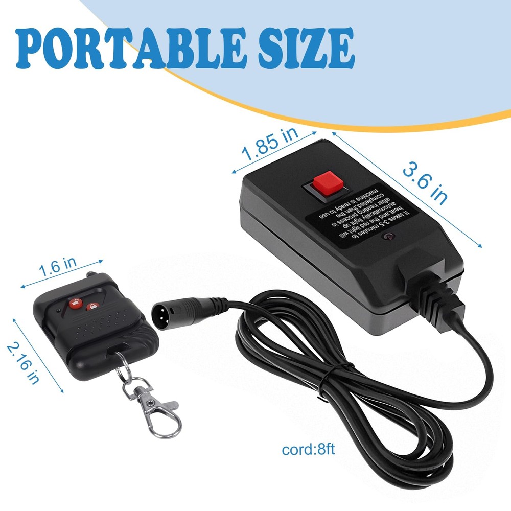 Fog Machine Remote Control Replacement Part and Receiver, for 400 500 900W Fo