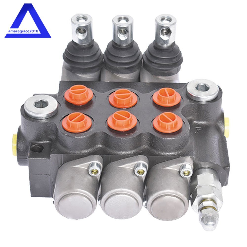 3 Spool Hydraulic Directional Control Valve 11GPM Double Acting Adjustable