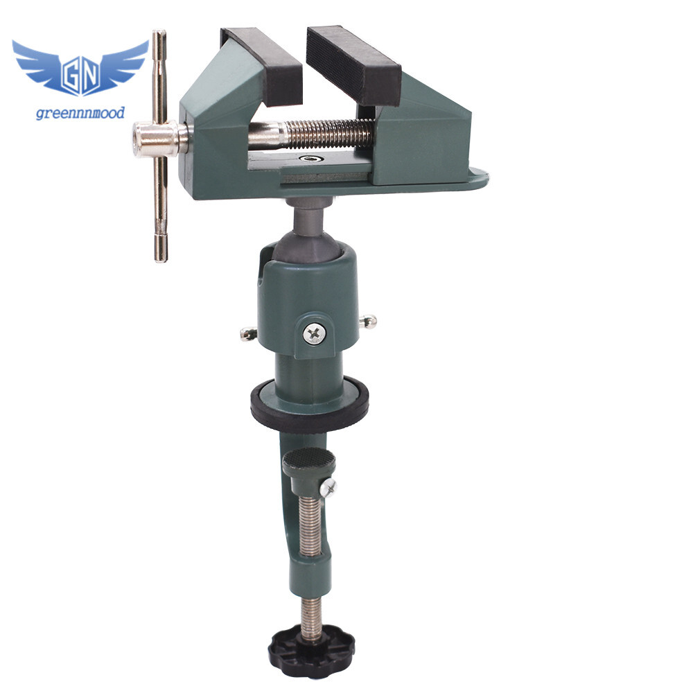 Universal Table Vise 3" Aluminum Swivel 360° Rotating for Holding Small Parts