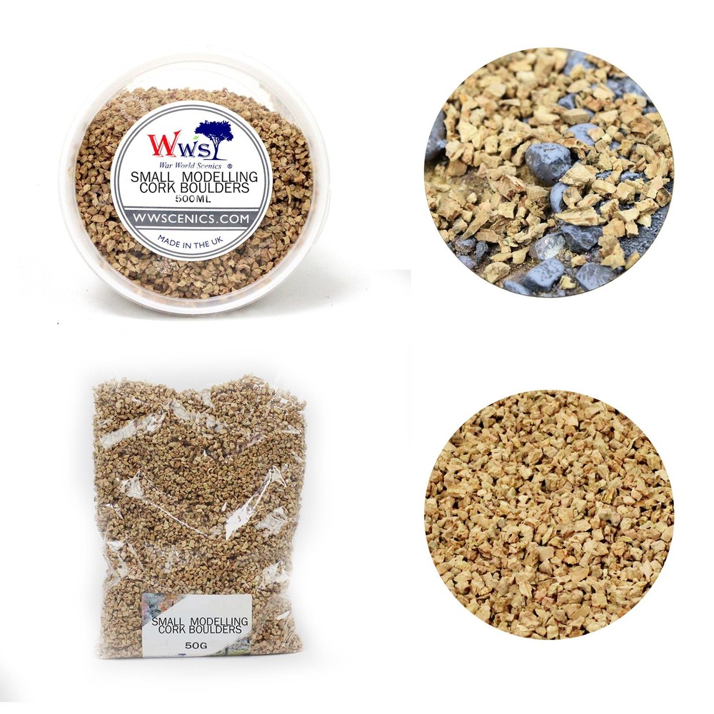 Small Modelling Cork Boulders | Wargame Scenery & Basing Material