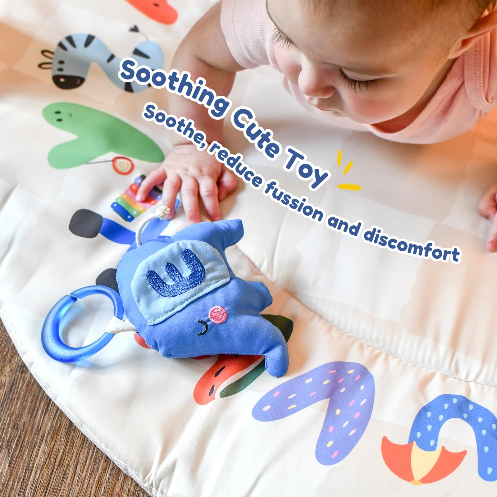 Baby Play Gym & Activity Mat with Light-up Musical Arch, Washable Tummy Time ...