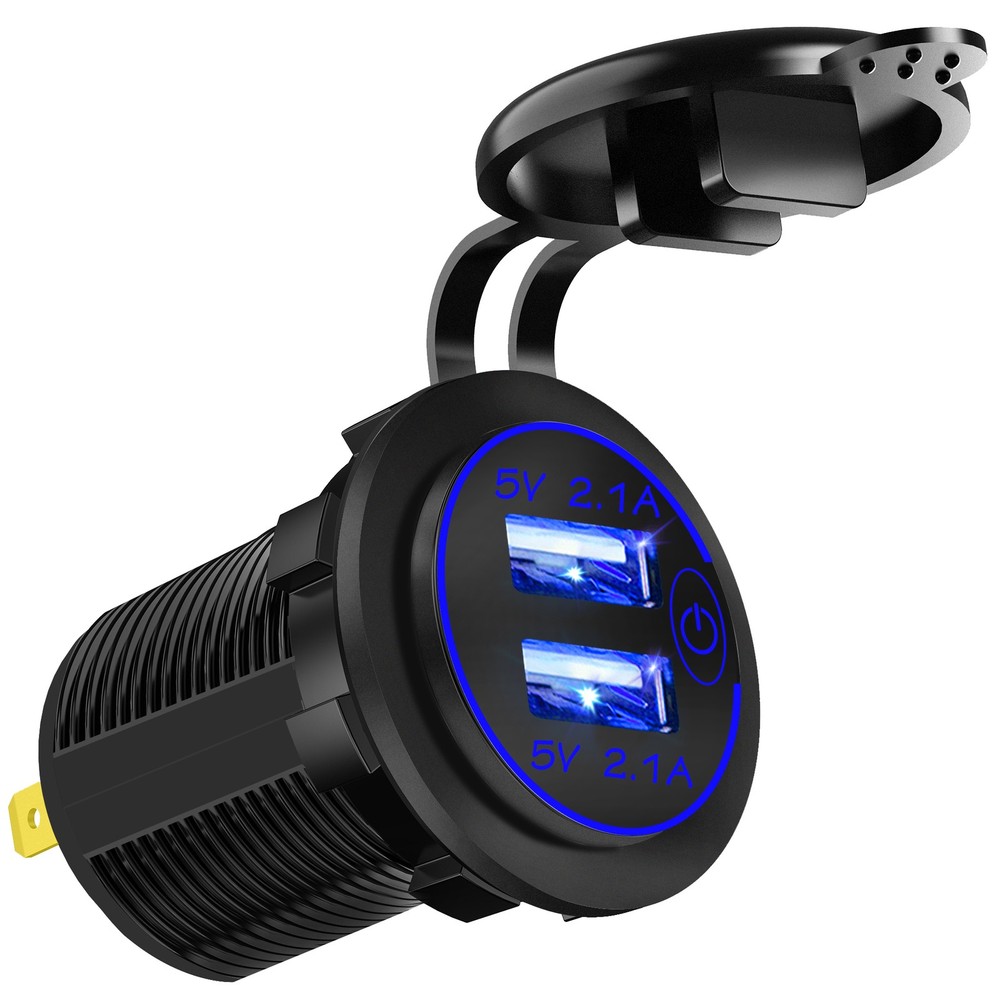 Phone Car Car Cigarette Lighter Socket USB Fast Charging Power Outlet Adapter