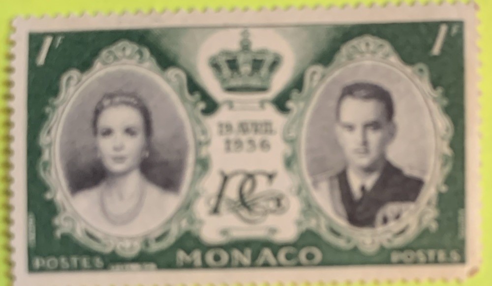 1956 Monaco 1 Cent Strange Background