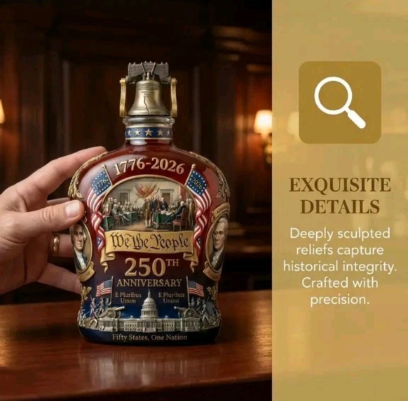 Limited Edition 250th Anniversary Of America Whiskey Decanter Sculpted Bottle