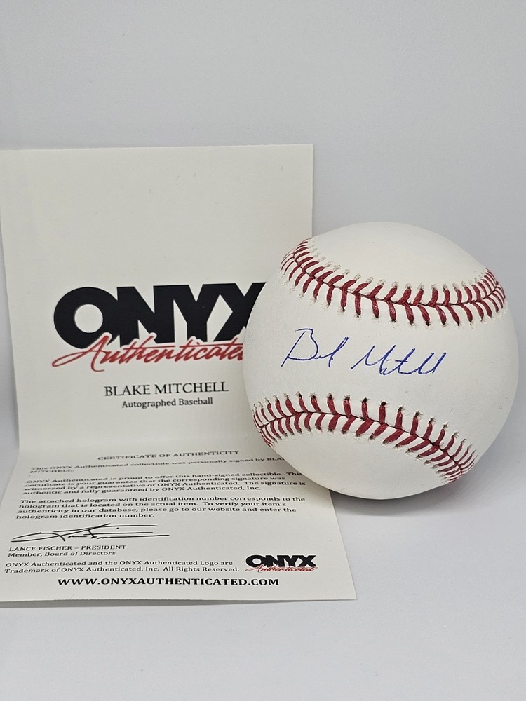 Blake Mitchell Onyx Authenticated Autographed Baseball