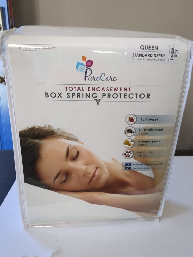 PureCare Total Encasement Box Spring Protector Queen