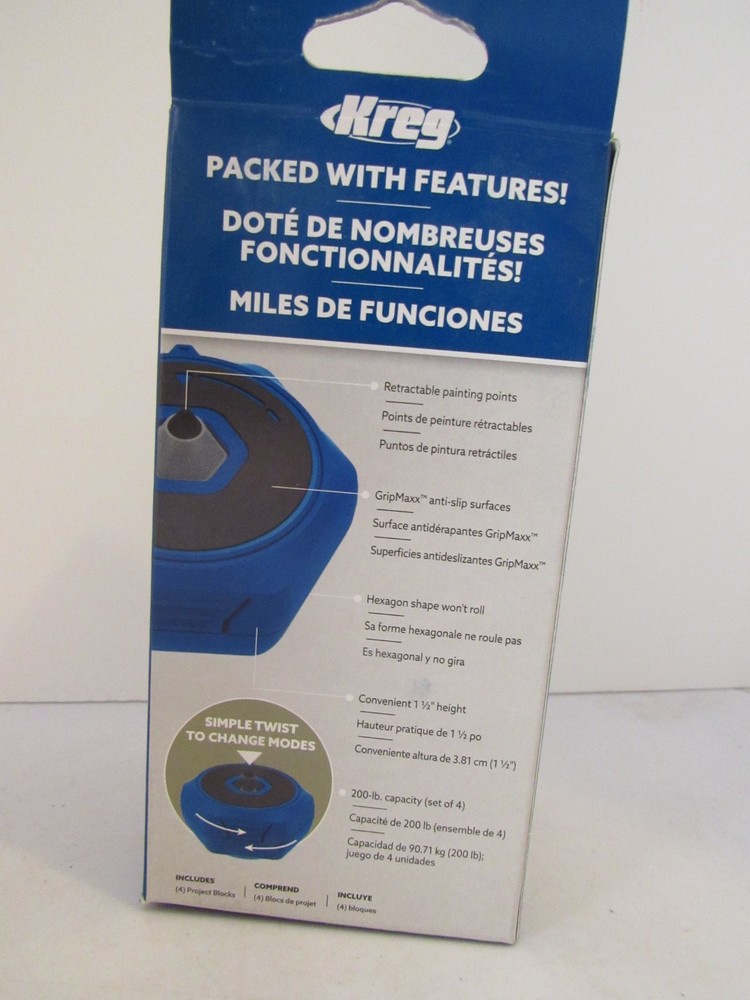 4-Pack Kreg Multipurpose Project Blocks KFS-PUCK